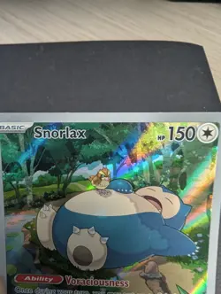 Pokemon TCG Snorlax 051 Scarlet & Violet 151 Black Star Promo Card HP 150 #051 - Image 4