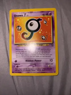 Unown J 38 Black Star Promo Rare Pokemon Card Unknown 2001 Vintage MP - Image 1