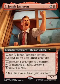 J. Jonah Jameson - Foil Extended Art Promo MagicFest Promos LP MTG - Image 1