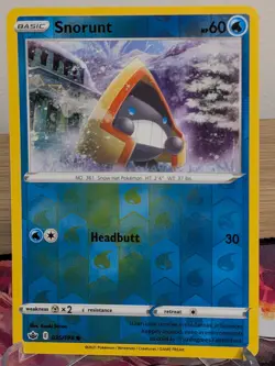 SNORUNT 035/198 COMMON CHILLING REIGN POKEMON REVERSE HOLO MP - Image 1