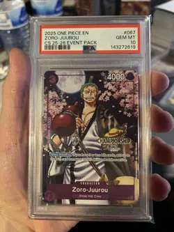 2025 ONE PIECE CHAMPIONSHIP 2025-26 EVENT PACK #067 ZORO-JUUROU PSA 10 - Image 1