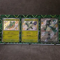 Pokemon TCG SVP Sprigatito Floragato Meowscarada ex Holo Card Set English - Image 1