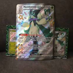 Pokemon TCG SVP Sprigatito Floragato Meowscarada ex Holo Card Set English - Image 5