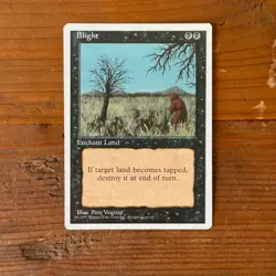 Blight NM 1995 4th Edition Magic the Gathering Card MTG TCG - Image 1