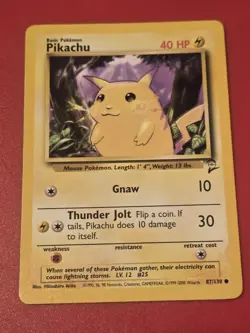 Pokemon Vintage Pikachu Card Base Set 2 #87 WotC 1999-2000 - Image 1