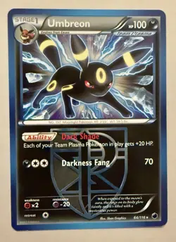 Pokemon TCG Umbreon 64/116 Plasma Freeze, Team Plasma, Non-Holo Regular Card LP - Image 1