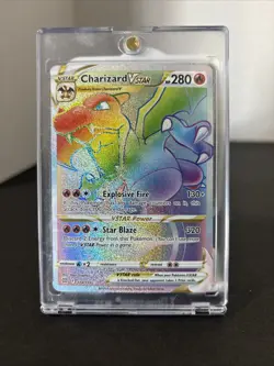 Pokemon TCG Charizard VSTAR Brilliant Stars Rainbow Secret Rare Card 174/172 - Image 1