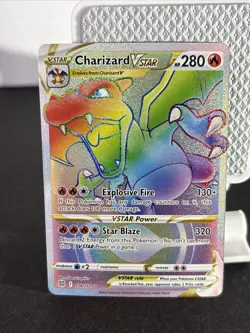 Pokemon TCG Charizard VSTAR Brilliant Stars Rainbow Secret Rare Card 174/172 - Image 5