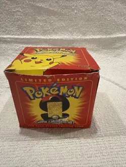 1999 Burger King Pokemon 23K Gold-Plated PIKACHU Trading Card LTD ED New Sealed - Image 2