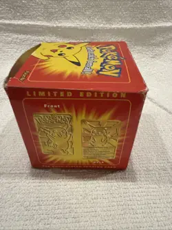 1999 Burger King Pokemon 23K Gold-Plated PIKACHU Trading Card LTD ED New Sealed - Image 3
