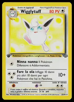 Pokemon Card - Wigglytuff ITALIAN Jungle 32/64 Rare 1st Edition - Image 1