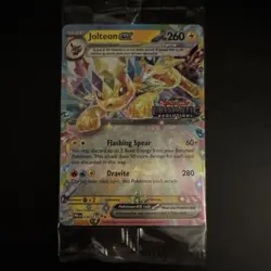 Pokemon Jolteon EX TCG Prismatic Evolutions Stamped Promo Card 030/131 Sealed - Image 1