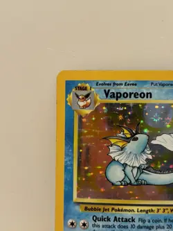 1999 Pokemon Jungle Set “Vaporeon” Holo Foil Card #12/64 w/ 2 Protective Sleeves - Image 5