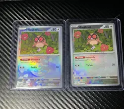 Pokemon Prismatic Evolutions Hoothoot Masterball Reverse Holo Card 077/131 x2 - Image 4