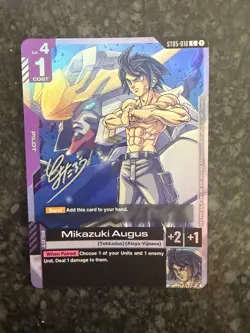 Gundam Card Game - Mikazuki Augus ST05-010 - Promo Card NM+ - Image 1