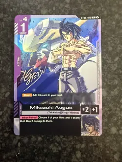 Gundam Card Game - Mikazuki Augus ST05-010 - Promo Card NM+ - Image 2