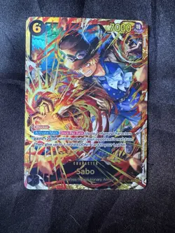Bandai Sabo One Piece CCG Character Card OP13-120 Foil Secret Rare 6 Cost 7000 … - Image 1