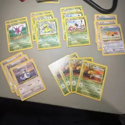 2000 Pokemon BASE SET 2 NEAR COMPLETE No holo RARE UNCOMMON COMMON 350+ card lot - Image 3