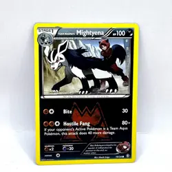 19/34 Team Magma’s Mightyena Double Crisis Pokemon TCG Card Regular LP - Image 1