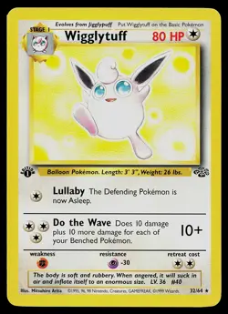 Pokemon Card - Wigglytuff Jungle 32/64 Rare 1st Edition - Image 1