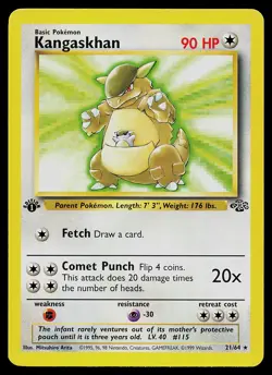 Pokemon Card - Kangaskhan Jungle 21/64 Rare 1st Edition - Image 1