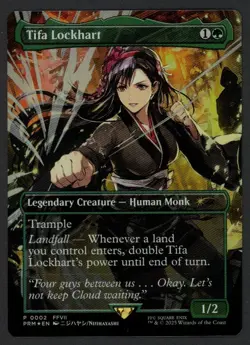 ***FOIL Borderless Tifa Lockhart Pro Tour Promo** MTG Final Fantasy Kid Icarus - Image 1