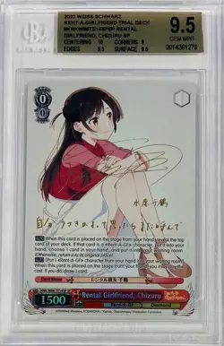 Weiss Schwarz Rent A Girlfriend Chizuru TD SP Gold Foil Signed BGS 9.5 English - Image 1