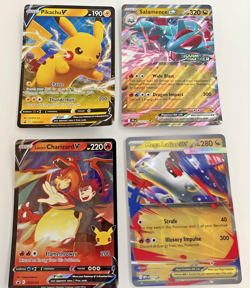 4 Pokemon JUMBO Oversized Cards - Charizard Pikachu Salamence Latias - NM Promo - Image 1