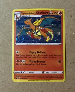 2020 Pokemon Special Delivery Charizard Black Star Promo Card SWSH075 - Image 1