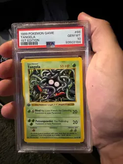 Base Set 1st Edition TANGELA #66/102 PSA 10 GEM MINT 1999 Pokemon Card Game - Image 1