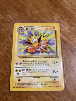 Pokemon TCG Jolteon Jungle 20/64 Non-Holo Card Unlimited Rare HP - Image 1