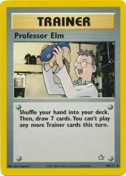 Professor Elm 96/111 Neo Genesis Set Unlimited Pokemon Card - Image 1