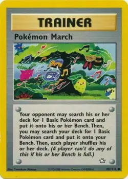 Pokemon March 102/111 Neo Genesis Set Unlimited Pokemon Card - Image 1