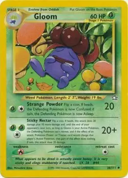 Gloom 36/111 Neo Genesis Set Unlimited Pokemon Card - Image 1