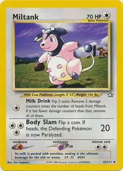 Miltank 41/111 Neo Genesis Set Unlimited Pokemon Card - Image 1