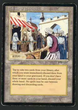 ***Bazaar of Baghdad (Water Damage)*** MTG Arabian Nights Magic Kid Icarus - Image 1