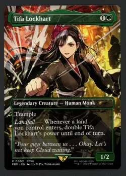 ***Borderless Tifa Lockhart Pro Tour Promo*** MTG Final Fantasy Kid Icarus - Image 1
