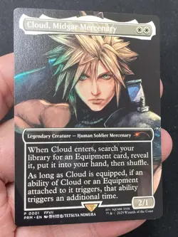 ***Borderless Cloud, Midgar Mercenary Pro Tour Promo*** MTG Final Fantasy - Image 3