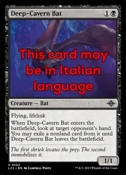 MTG DEEP-CAVERN BAT FOIL EXC - PIPISTRELLO DELLA CAVERNA PROFONDA 102 - LCI - Image 1