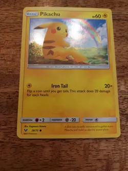 PIKACHU POKEMON 28/73 CRACKED ICE HOLO NM/MINT BP - Image 3