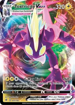 Toxtricity VMAX (#071/192) - Holofoil SWSH - Rebel Clash NM Pokemon - Image 1