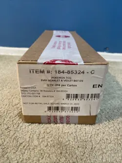 Pokemon tag scarlet and violet booster box case of 6 boxes factory sealed.. - Image 1