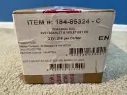 Pokemon tag scarlet and violet booster box case of 6 boxes factory sealed.. - Image 2