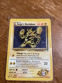 Vintage pokemon Non-Holo Rare Lt. Surge’s Electabuzz 27/132 Gym Heroes HP - Image 1