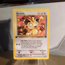 Pokemon Meowth Team Rocket 1st Edition 62/82 Vintage WOTC 1999 NM - Image 2