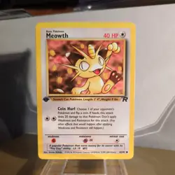 Pokemon Meowth Team Rocket 1st Edition 62/82 Vintage WOTC 1999 NM - Image 3