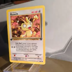 Pokemon Meowth Team Rocket 1st Edition 62/82 Vintage WOTC 1999 NM - Image 5