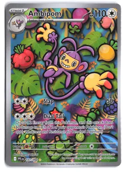 Ambipom 107/094 Illustration Rare Phantasmal Flames Pokemon - Image 1
