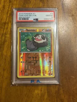 POP 1 PSA 10 Pancham Reverse Holo XY Breakpoint 71/122 Pokemon - Image 1
