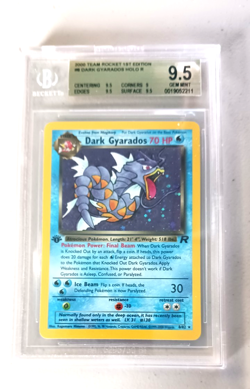 2000 Pokemon Team Rocket's 1st Edition Rare Holo Dark Gyarados BGS 9.5 GEM Mint - Image 1